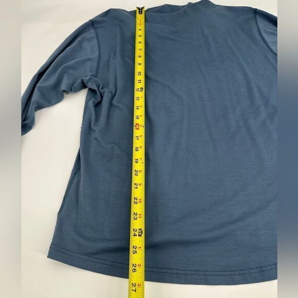 Smartwool Men’s Merino Wool Blue Quarter Zip Size M-XL Flawed - Picture 9 of 10